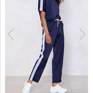 Nasty gal set straight striped joggers